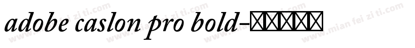 adobe caslon pro bold字体转换